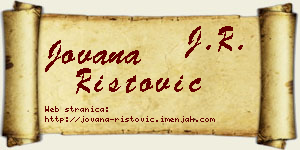 Jovana Ristović vizit kartica
